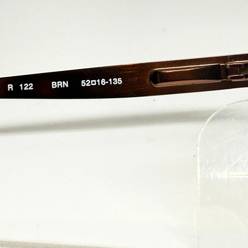 Rampage R122 Brown Rectangular Eyeglass Frames Crystal Detail 52-16-135‎ BRN
